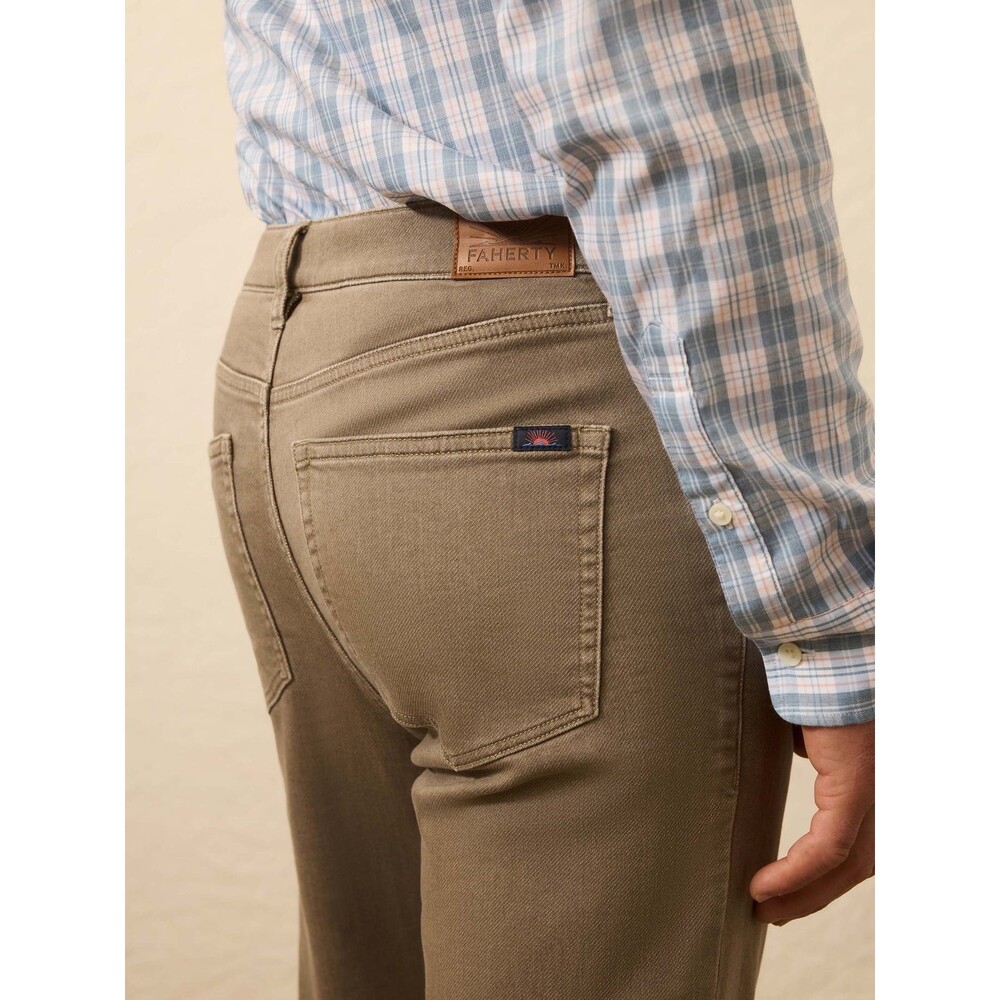 Faherty Stretch Terry 5 Pocket Pants 36x32 Driftwood EUC